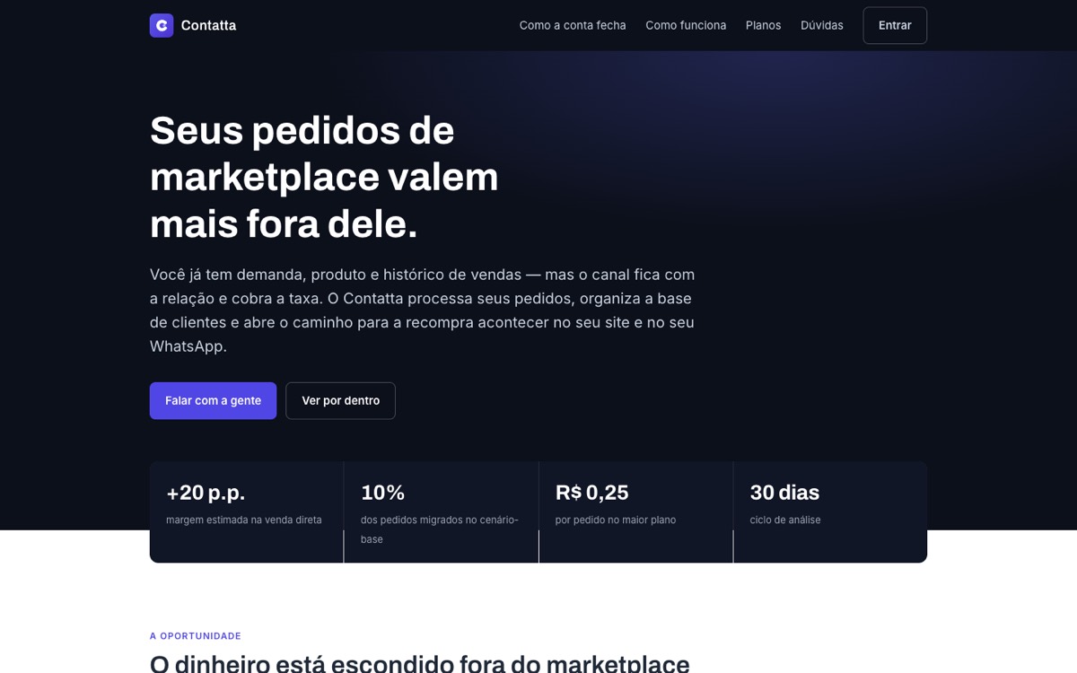 Tela de Contatta